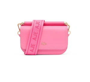 Aje Cosmos Mini Crossbody Bag Pink Leather Logo Strap - Picture 1 of 12