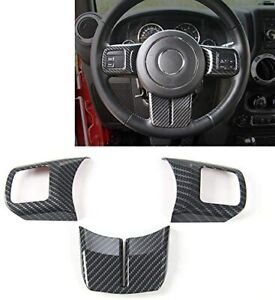 Steering Wheel Trim For Jeep Wrangler 11+ JK Patriot Compass Grand Cherokee 11+