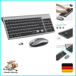 Leise Wireless Tastatur und Maus für effizientes Arbeiten - QWERTZ Format - Bild 1 von 8