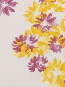 Challis Fabric Crinkle Floral  Sandollar Beige NY Designer Overstock By the Yard - Picture 1 of 2