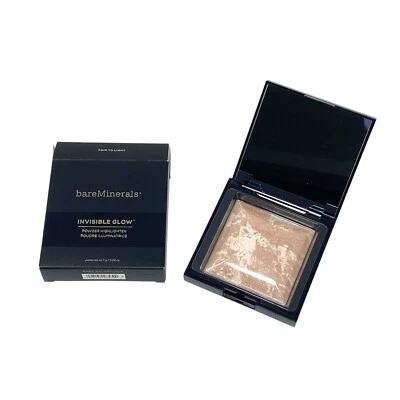 bareMinerals Invisible Glow FAIR to LIGHT Powder Highlighter .24 oz/7 g NIB RARE - Image 1 of 3