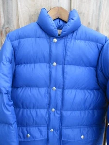 Thaw Corporation Seattle vintage blue genuine down puffer ski jacket Medium - Picture 1 of 8