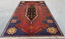 Authentic Hand Knotted Afghan Balouch Wool Area Rug 4.7 x 2.9 Ft (4167 HM)
