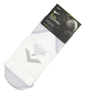Calcetines de cuarto acolchados NIKE Golf Elite talla 5 (12-13.5) blancos para correr reflectante - Imagen 1 de 5
