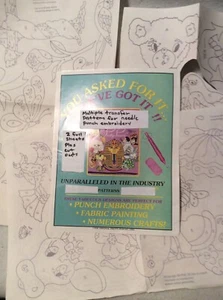 MULTIPLE DESIGNS DIAL-A-LOOP EMBROIDERY NEEDLE PUNCH PATTERN 2 FULL SHEETS +MORE - Picture 1 of 4