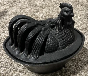 Gusseisen Henne Huhn Holzofen Dampfgarer Luftbefeuchter Topf Feuchtigkeit Wasser Rustikal - Bild 1 von 3