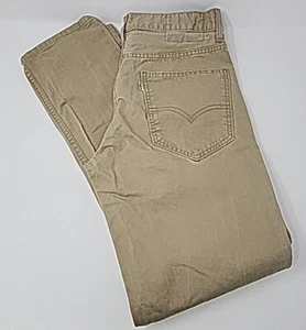 Pantalones de mezclilla LEVI Strauss caqui beige pierna recta bolsillo delantero para hombre LEVIS 31x32 - Imagen 1 de 9