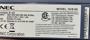NEC SV8100 CHS2U B-US PHONE SYSTEM WITH MOUNTING BASE/POWER CORD FREE SHIPPING - Picture 1 of 6