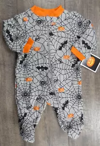 Baby Boy Clothes New Halloween Newborn Spider Footed Outfit - Picture 1 of 2