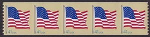US 4188 Flag 41c coil strip 5 AVR MNH 2007 - Picture 1 of 1