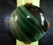 Alex And Ani Vintage Large Green Cocktail Bronze Color Ring Adjustable 