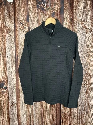Columbia Women Black Quilted 1/2 Zip Pullover Sweater Size Medium - Image 1 of 3