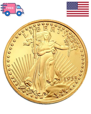 American Coin Treasures 1933 P $20 Gold Double Eagle $20 American Mint State Foto 1 de 4