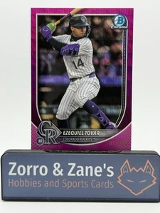 Ezequiel Tovar 2025 Bowman Chrome Fuchsia Wave Refractor /299 Rockies #87 - Bild 1 von 2