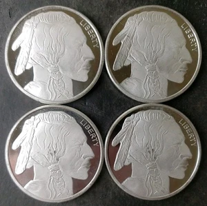 Lote de cuatro rondas SilverTowne Silver Buffalo de 1 oz - Imagen 1 de 3