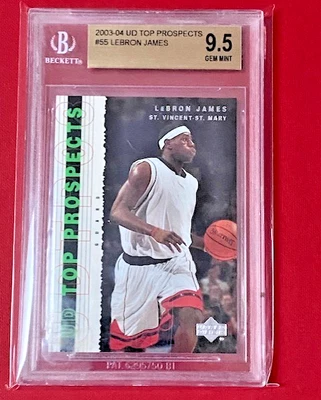 ~ Upper Deck Top Prospects LEBRON JAMES 2003-2004 #55 RC Rookie BGS 9.5 ~ - Image 1 of 2