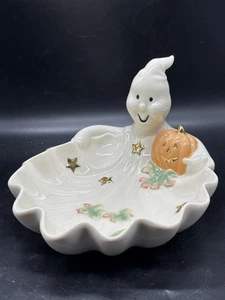 Lenox Anlässe Geist Süßigkeiten Schale Halloween Kürbis 8,5" x 5,5" - Bild 1 von 4