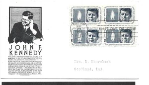 MAY 29, 1964, KENNEDY MEMORIAL,  BLOCK OF 4,  ANDERSON  CACHET - Picture 1 of 1