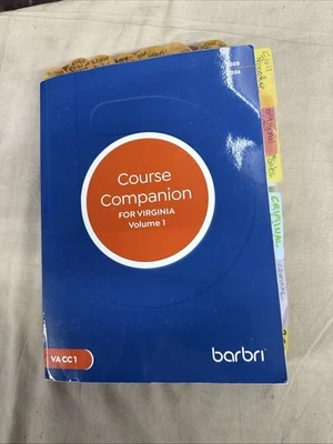 Barbri Virginia Bar Exam Course Companion 2025- 2026 Vol 1 CC1 - Image 1 of 4