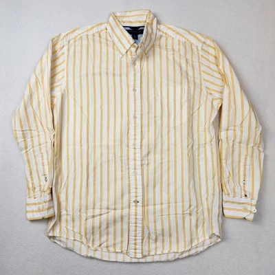 Tommy Hilfiger Shirt Mens Medium Striped Button Up Long Sleeve Casual Classic - Image 1 of 4