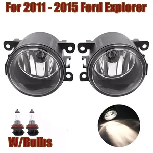 Pair Fit Ford Explorer 2011-2015 Clear Lens Fog Lights Bumper Lamps 2Pcs New - Picture 1 of 24