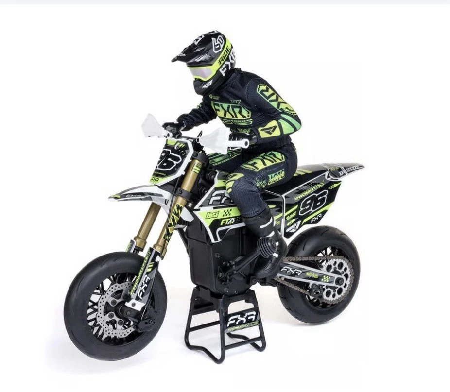 LOSI 1/4 Promoto-SM FXR Supermoto Motorcycle RTR Basic, White #LOS-2272 - Image 1 of 1