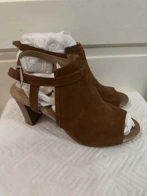 GIANI BERNINI Womens Brown Slingback Alessio Peep Toe Block Heel Shootie 9 M - Image 1 of 4