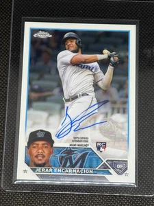 2023 Topps Chrome #RA-JE Jerar Encarnacion On Card Auto RC - Miami Marlins! - Picture 1 of 2