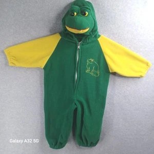 Kinder Halloween Kostüm Kleinkind Gr. 2T Ganzkörper Einteiler grün gelb Frosch Vintage  - Bild 1 von 24