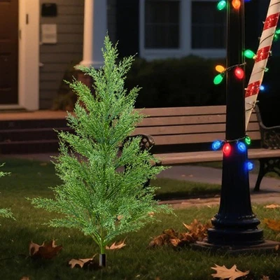 Artificial Pine and Cypress Tree Cypress Plant with Ground Spike Lifelike - Image 1 of 4