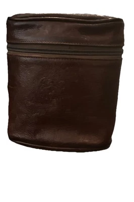 Il BISONTE Bolso de Cuero Marrón Bandolera Correas Ajustables Bolso Binocular Estilo VIN Foto 1 de 4