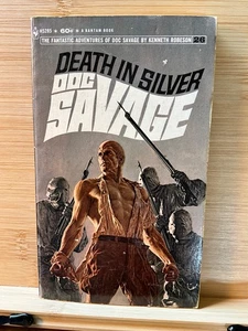 Death in Silver Doc Savage #26 Kenneth Robeson Ballantine 1968 2nd pnt Bama cvr - Picture 1 of 3