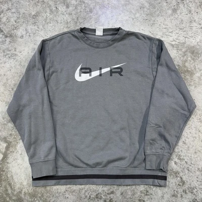 Nike Air Sweater Mens XL Gray Crewneck Pullover Swoosh Logo Athletic Casual - Image 1 of 4