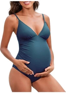 CUPSHE Maternity Swimsuit for Women One Piece Swimsuits Pregnancy Swimwear S - Picture 1 of 5