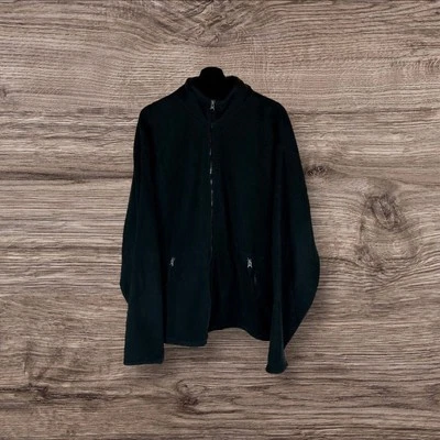 GAP Full Zip Fleece Jacket Black Large - Image 1 of 4