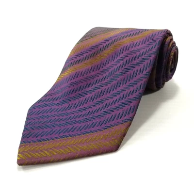 Corbata de Lujo Ernst De Colección Púrpura Verde Rayas Patrón Geométrico 53" x 3.75" Foto 1 de 4
