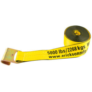 ERICKSON 58700 3"X30Ft 15,000 lb Winch Strap w/ Flat Hk Bulk
