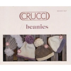 Beanies Crucci Knitting Pattern 1837 for 18 Ply Yarns - Imagen 1 de 1