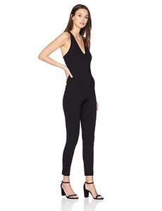 Guess 146017 Women's Sleeveless Leno Strappy Jumpsuit Color Black Sz L - Picture 1 of 2
