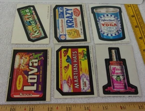 Lova Toga Martian Hats Krazy Messy M Wacky Packages années 70 bronzé dos lot VINTAGE f - Photo 1/1