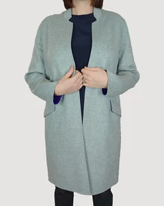 Abrigo doble cara lana gris medio Immaculate Jaeger - Imagen 1 de 3