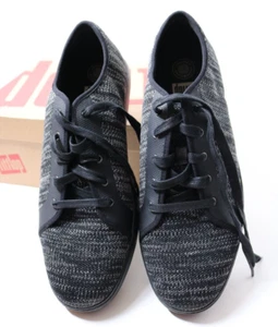 Zapatillas deportivas Fitflop Christophe tejidas negras talla 11 #N32-001 para hombre - Imagen 1 de 9