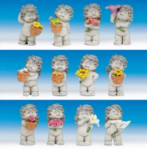 IGOR Engel mit Blume - 12 versch. stony-grey ca 7cm NEU & OVP - Bild 1 von 13