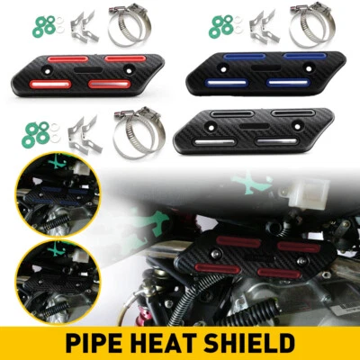 Cubiertas protectoras térmicas de tubo silenciador de escape universal para motocicleta Foto 1 de 4