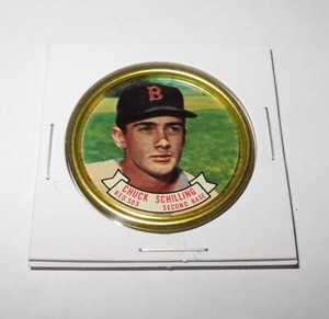 1964 Topps Baseball Coin Pin #103 Chuck Schilling Boston Red Sox Near Mint