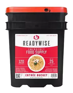 READYWISE - Cubo de suministro de alimentos de emergencia, 120 porciones, suministro de alimentos para comidas MRE, Pr - Imagen 1 de 7