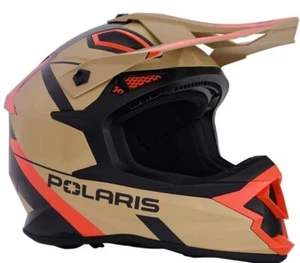 Polaris Small Tenacity 4.0 Open Face Offroad Helmet Orange Tan Brown SMALL - Picture 1 of 3