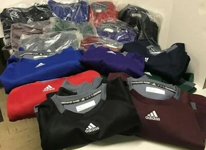 ADIDAS DUGOUT FLEECE PULLOVERS MANY COLORS & SIZES MSRP $60 NWT U53-54 - Picture 1 of 53