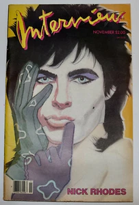 Andy Warhol's Interview Magazine 1985 November cover NICK RHODES Duran Duran - Picture 1 of 4