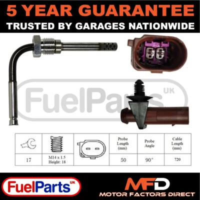 FuelParts Exhaust Gas Temperature Sensor For VW Crafter 2011-2016 2.0 TDi #1 - Image 1 of 2